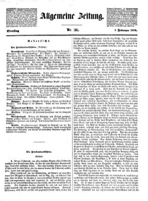 Allgemeine Zeitung Dienstag 5. Februar 1856