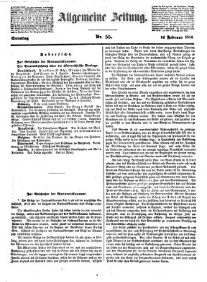 Allgemeine Zeitung Sonntag 24. Februar 1856