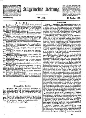 Allgemeine Zeitung Donnerstag 12. Juni 1856