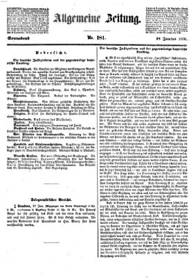 Allgemeine Zeitung Samstag 28. Juni 1856