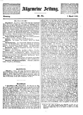 Allgemeine Zeitung Sonntag 5. April 1857