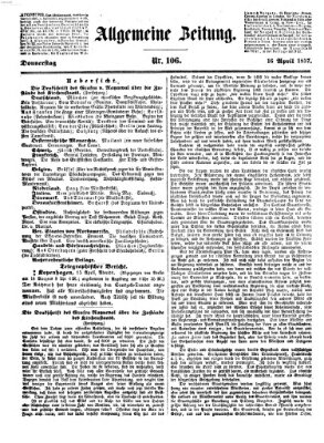 Allgemeine Zeitung Donnerstag 16. April 1857