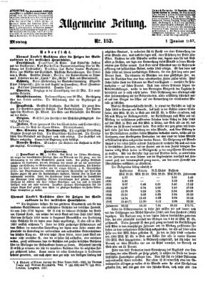 Allgemeine Zeitung Montag 1. Juni 1857