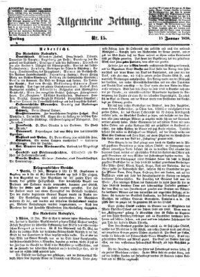 Allgemeine Zeitung Freitag 15. Januar 1858