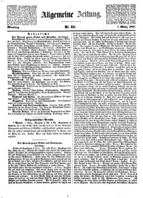 Allgemeine Zeitung Montag 1. März 1858