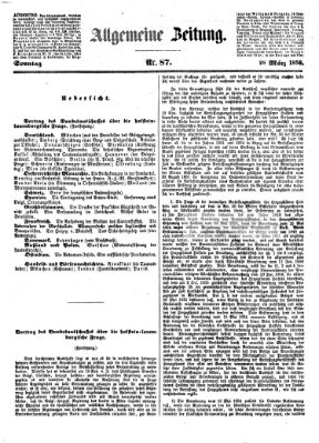 Allgemeine Zeitung Sonntag 28. März 1858
