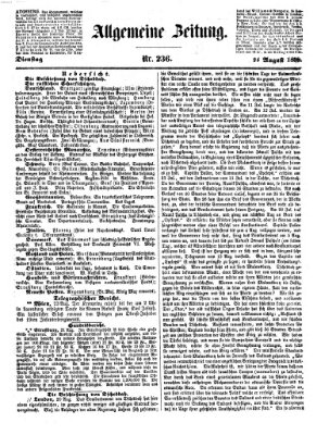 Allgemeine Zeitung Dienstag 24. August 1858