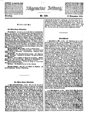 Allgemeine Zeitung Dienstag 16. November 1858