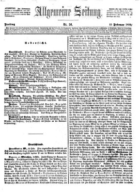 Allgemeine Zeitung Freitag 25. Februar 1859