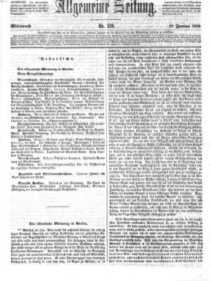 Allgemeine Zeitung Mittwoch 29. Juni 1859