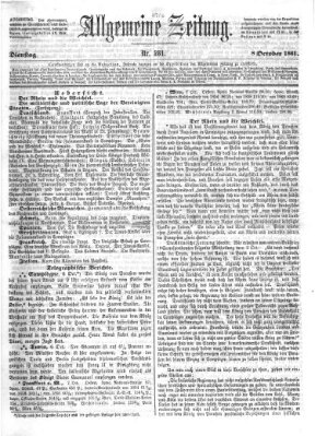 Allgemeine Zeitung Dienstag 8. Oktober 1861