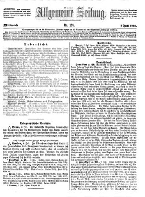Allgemeine Zeitung Mittwoch 9. Juli 1862