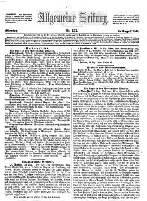 Allgemeine Zeitung Montag 25. August 1862