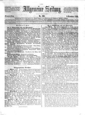 Allgemeine Zeitung Donnerstag 9. Oktober 1862