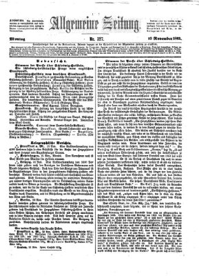 Allgemeine Zeitung Montag 23. November 1863