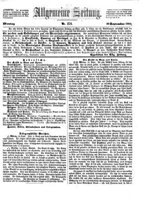 Allgemeine Zeitung Montag 26. September 1864