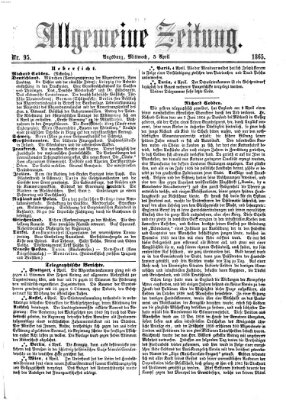 Allgemeine Zeitung Mittwoch 5. April 1865