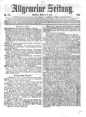 Allgemeine Zeitung Mittwoch 28. Juni 1865