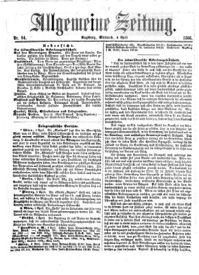 Allgemeine Zeitung Mittwoch 4. April 1866