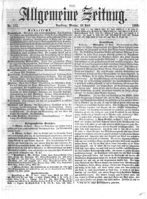 Allgemeine Zeitung Montag 23. April 1866