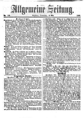 Allgemeine Zeitung Donnerstag 10. Mai 1866