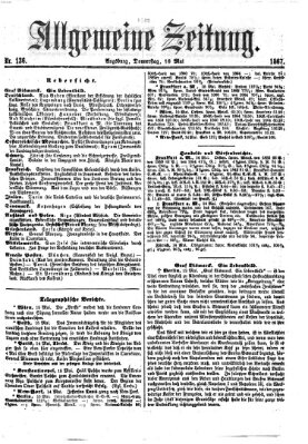 Allgemeine Zeitung Donnerstag 16. Mai 1867
