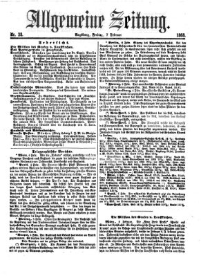 Allgemeine Zeitung Freitag 7. Februar 1868