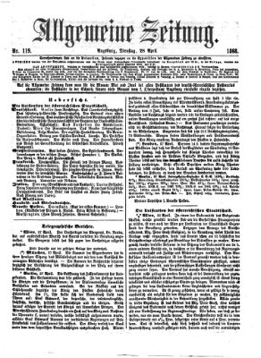 Allgemeine Zeitung Dienstag 28. April 1868