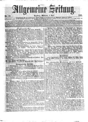 Allgemeine Zeitung Mittwoch 7. April 1869