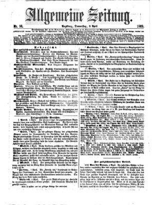 Allgemeine Zeitung Donnerstag 8. April 1869