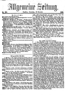 Allgemeine Zeitung Donnerstag 25. November 1869