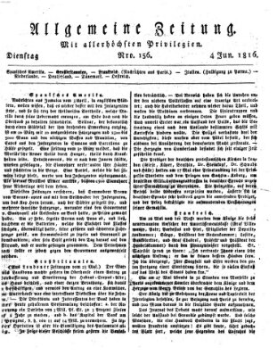 Allgemeine Zeitung Dienstag 4. Juni 1816