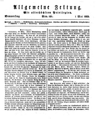 Allgemeine Zeitung Donnerstag 1. Mai 1823