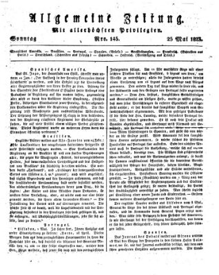 Allgemeine Zeitung Sonntag 25. Mai 1823