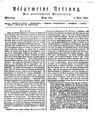 Allgemeine Zeitung Montag 2. Juni 1823