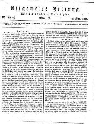 Allgemeine Zeitung Mittwoch 25. Juni 1823
