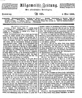 Allgemeine Zeitung Sonntag 5. Mai 1833