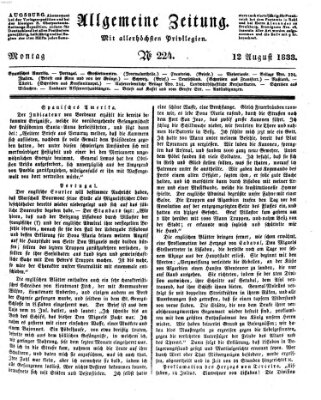 Allgemeine Zeitung Montag 12. August 1833