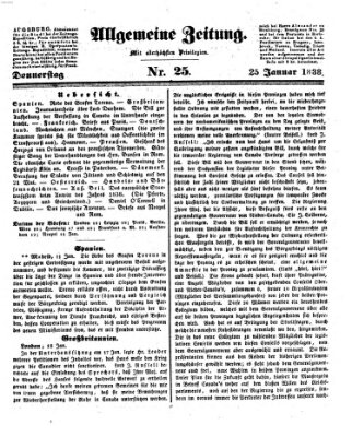 Allgemeine Zeitung Donnerstag 25. Januar 1838