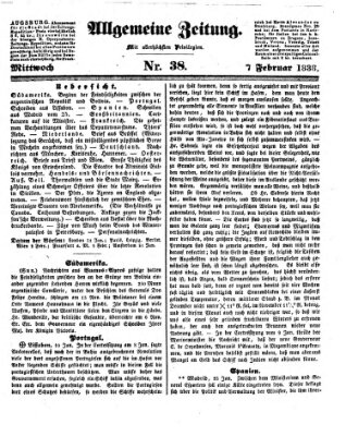 Allgemeine Zeitung Mittwoch 7. Februar 1838