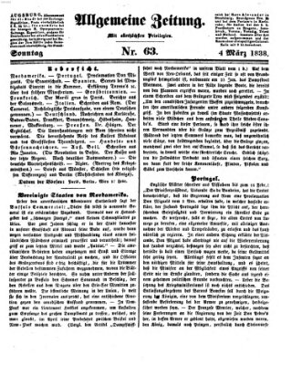 Allgemeine Zeitung Sonntag 4. März 1838