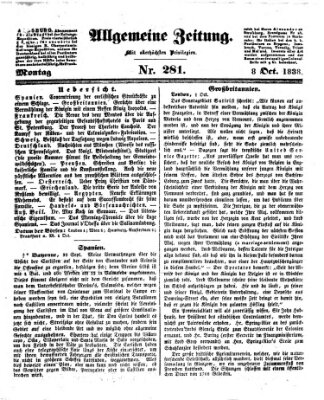 Allgemeine Zeitung Montag 8. Oktober 1838