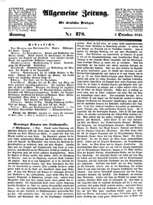 Allgemeine Zeitung Sonntag 5. Oktober 1845