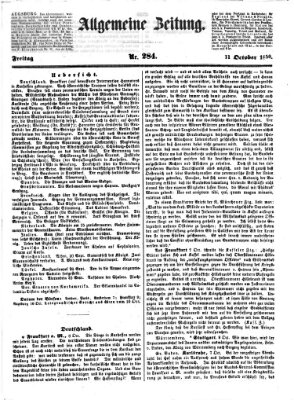 Allgemeine Zeitung Freitag 11. Oktober 1850