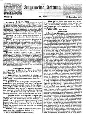 Allgemeine Zeitung Mittwoch 25. Dezember 1850