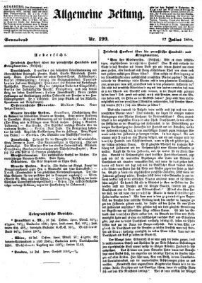 Allgemeine Zeitung Samstag 17. Juli 1852