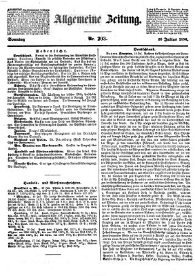 Allgemeine Zeitung Sonntag 20. Juli 1856