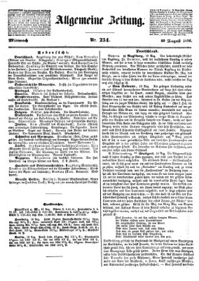 Allgemeine Zeitung Mittwoch 20. August 1856