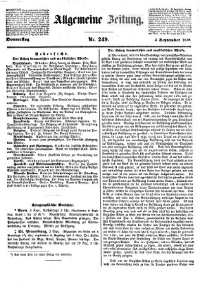 Allgemeine Zeitung Donnerstag 4. September 1856