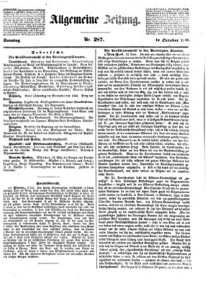 Allgemeine Zeitung Sonntag 12. Oktober 1856
